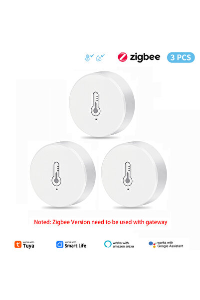 Choice 3pcs Tuya ZigBee Mini Temperature Humidity Sensor Smart Home Remote Mo...