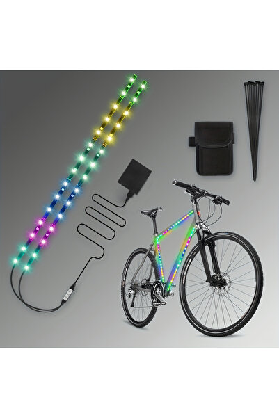 Choice RGBIC black15lights Bicycle RGB Strip Lights Are Suitable for Night Ri...