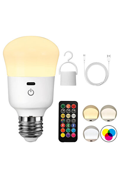 Choice 7w 1PCS Usb rechargeable Light Bulb with Remote Control Dim & RGB, Tim...