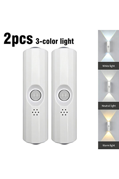 Choice3 2pcs-3-color lights LED Motion Sensor Night Light, USB-C Rechargeable...