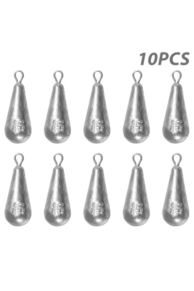 Choice 15g-0.53oz 10pcs Fishing Weights Sinkers Kit with Marks, Bass Casting ...
