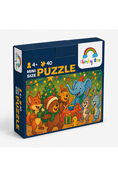 Thinky Boo Yılbaşı Partisi Mini Puzzle 40 Parça 3-7 Yaş Eğitici Çocuk Puzzle ...