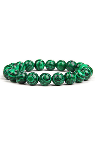 Choice 10mm Natural Green Malachite Stone Bracelet 6/8/10mm Handmade Round Be...