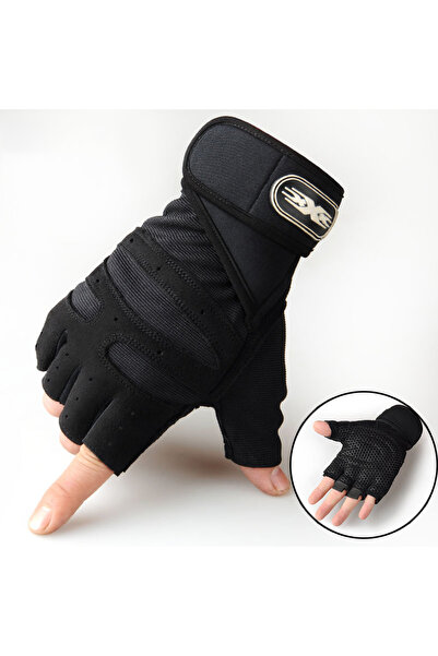 Choice9 L Black 1Pair Gym Gloves for Men Women Fitness Weight Lifting Wristba...