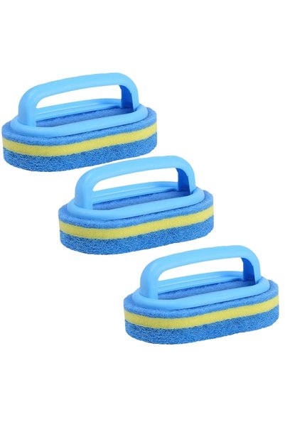 Choice3 3pcs Sponge Cleaning Brush With Handle Bathtub Tile Scrub Brush Kitch...