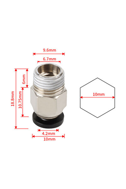 Choice5 PC4-01 Straight 10pcs 3d Printer Accessories PC4-M6 PC4-M10 Male Stra...