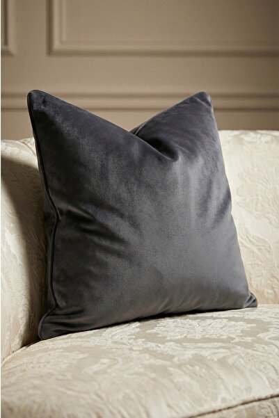 Mobpazar 1 Adet Kırlent Kılıfı Soho Antrasit Renk 43x43 cm 1 Adet
