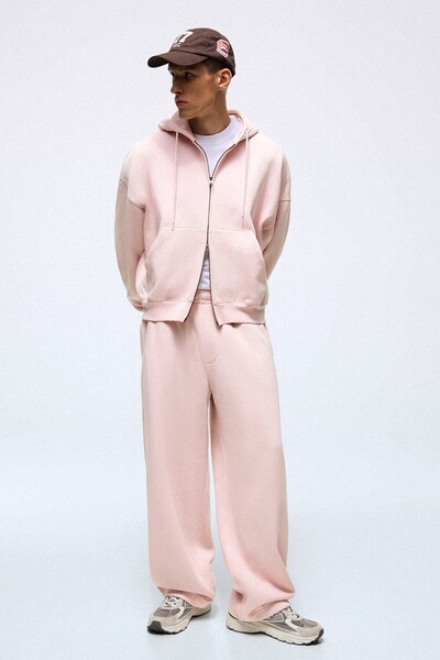 Bershka Yumuşatılmış pamuklu balloon fit pantolon