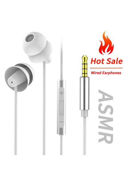 Choice4 White 3.5MM High Quality ASMR Sleeping Earphones Stereo HIFI Heavy Ba...