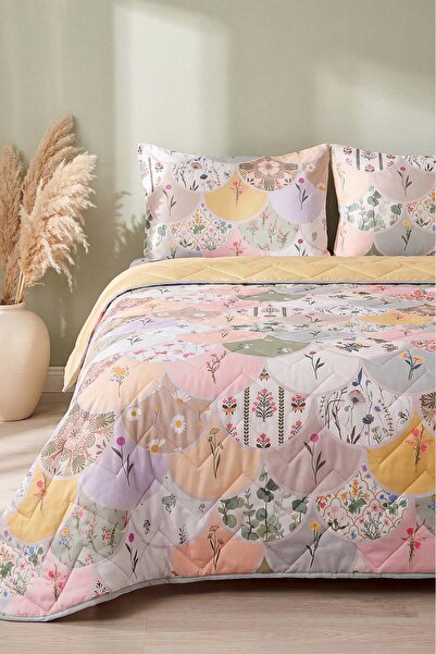 Rivaİstanbul Alora Double Cotton Quilted Pique & Bedspread