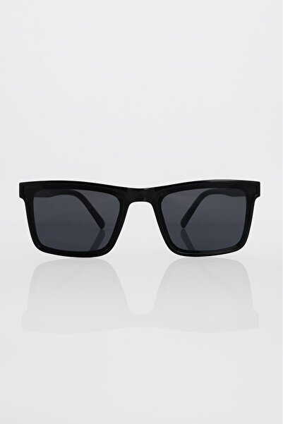 aksesuarix Flatline Black Men's Sunglasses