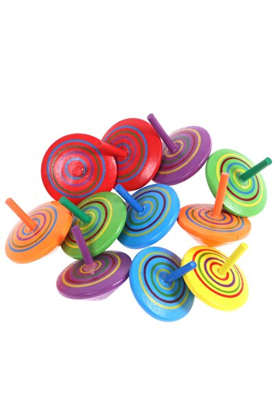 Choice 10PCS 10-30Pcs Fun Wooden Spinning Tops for Children’s Party Gifts, Bi...