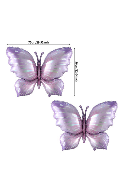 Choice Other 2pcs 2pcs Large Purple Pink Butterfly Foil Balloons Butterfly Th...
