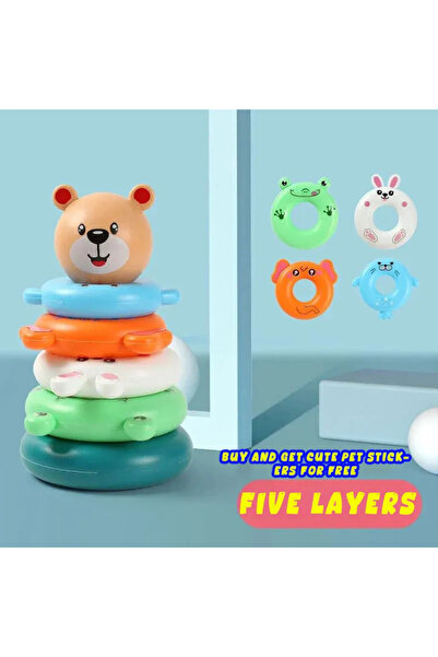 Choice1 5th floor New Baby Toys 0-12 Montns Puzzle Pyramid Tower Cup Stacking...