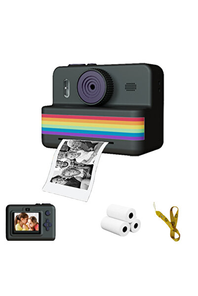 Choice Black Rainbow Digital Children Camera For Photography Mini Printer Por...