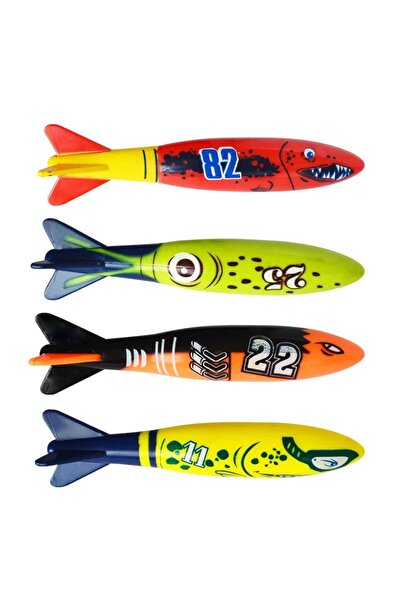 choice2 4pcs rocket Children's Summer Pool Diving Swimming Toys Shark Rocket ...
