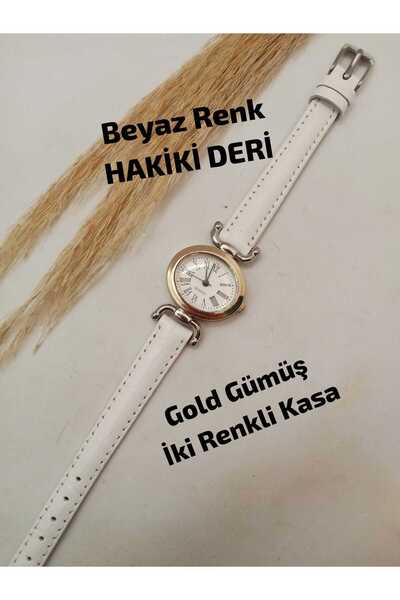 Brality HAKİKİ Deri Kordonlu Kadın Kol Saati. Oval Minimal Vintage Yeni Sezon