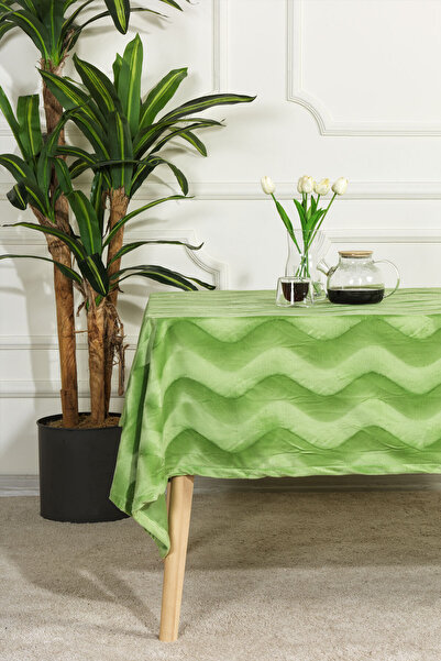 Elart Velvet Tablecloth Rectangular (150X220 cm) Green