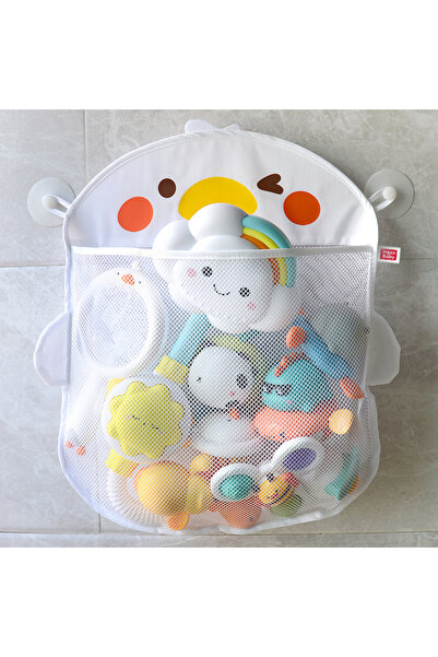 Choice White Baby Bath Toys Cute Duck Mesh Net Toy Storage Bag Strong With Su...