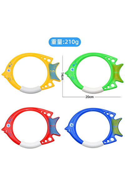 Choice6 4pac Big fish ring Children's Summer Pool Diving Swimming Toys Shark ...