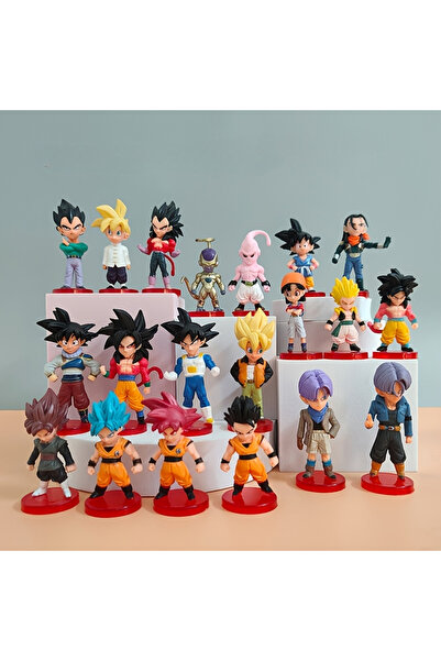 BANDAI 20 pcs Dragon Ball Figures Saiyan Goku Mini Anime Figure 20 Styles Toy...