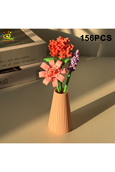 Choice11 NO.7-7 HUIQIBAO MOC Eternal Flower Bouquet with pot Micro Building B...