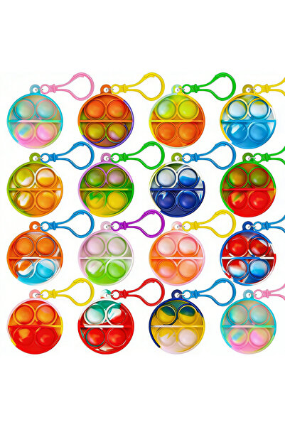 Choice 20Pcs Multicolor 10/20pcs Mini Pop Fidget Sensory Toys Keychain Orname...