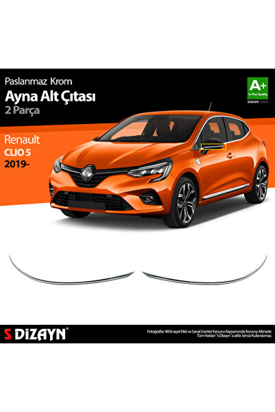 S Dizayn S-Dizayn Renault Clio 5 Krom Ayna Alt Çıtası 2 Prç. 2019-2026 7027014