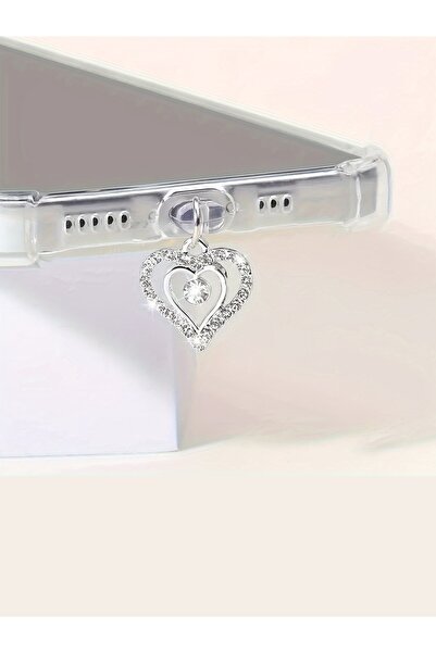 choice2 A For Type-C Heart-Shaped Rhinestone Phone Dust Plug, Good Sealing, M...