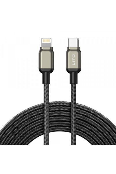 Lito Cablu Date si Incarcare USB-C - Lightning LD17, 20W, 1m, Negru