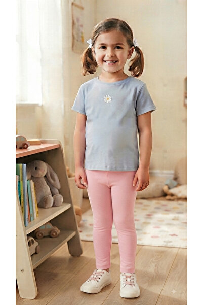 Cevval Minigirls Full Lycra Cotton Unisex Classic Leggings