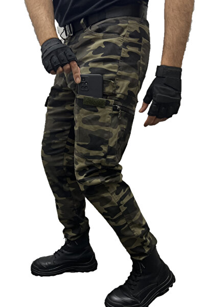 Polviton Pantaloni cargo pentru bărbați Combat Regular Fit Camouflage Military