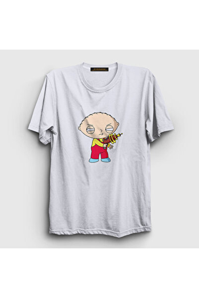 Presmono Unisex beli pištolj Stewie Griffin Family Guy T-shirt 300258tt