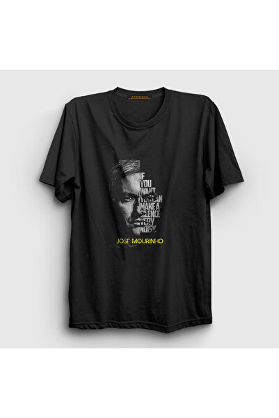 Presmono Unisex crna tišina Žoze Morniju T-shirt 339732tt