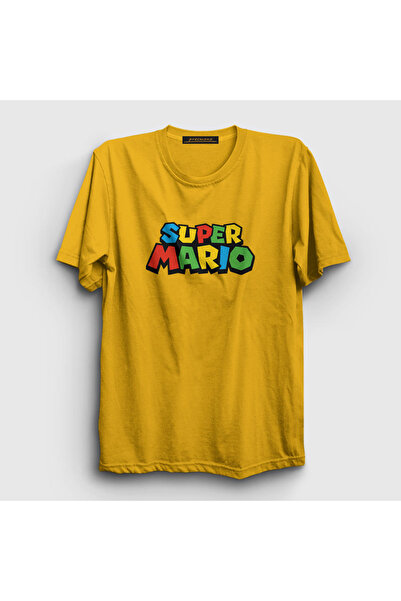 Presmono Unisex Yellow Logo Game Super Mario T-shirt324310tt