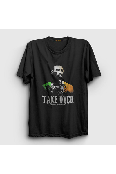 Presmono Unisex Black Take Over Ufc Conor Mcgregor T-shirt312801tt