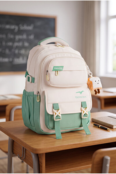 Relaxion Rucsac școlar cu mai multe compartimente, rezistent la ploaie RLX-2463
