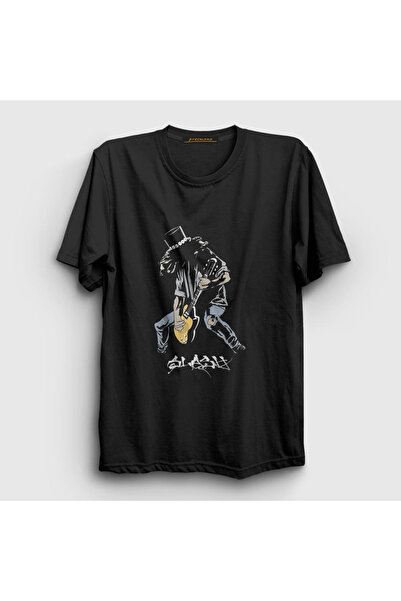 Presmono Unisex crne solo čizme Guns N' Roses Slash T-shirt 40231tt