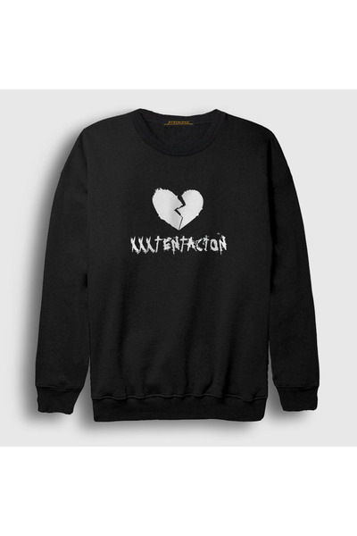 Presmono Unisex Black Broken Heart Xxxtentacion Sweatshirt 47459tt