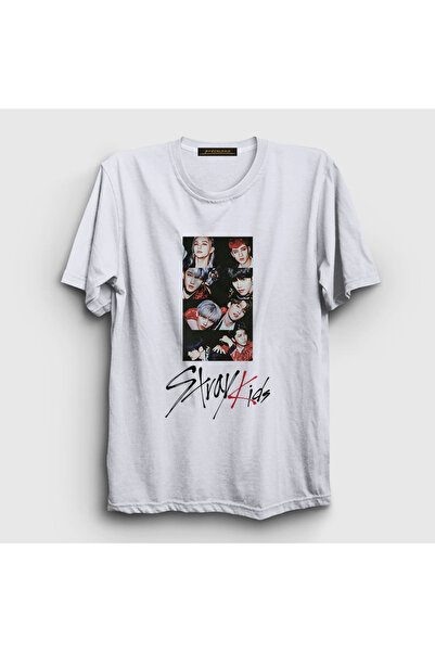 Presmono Unisex White Members Stray Kids T-shirt 122878 ττ