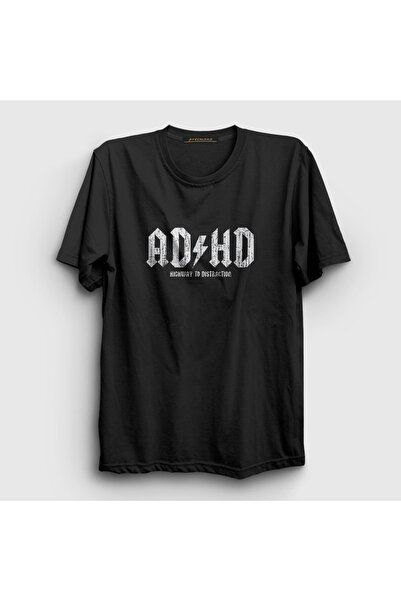 Presmono Unisex Black Adhd Highway to Distraction Ac Dc T-Shirt 570612Tt