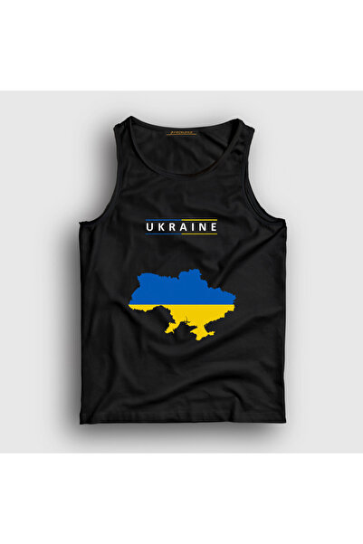 Presmono Unisex Black Ukraine Map Flag Ukraine Map Flag Tank Top 563338Tt
