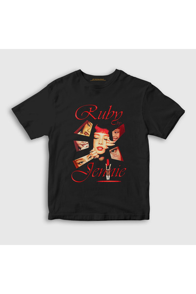Presmono Unisex Kids Black Ruby Jennie K Pop Blackpink T-Shirt 587688Tt