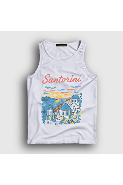 Presmono Tricou unisex alb Santorini Grecia 579573tt