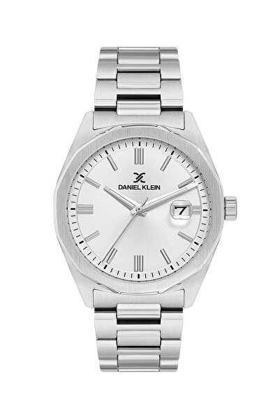Daniel Klein Silver Color Men's Wrist Watch with Dial and Cord