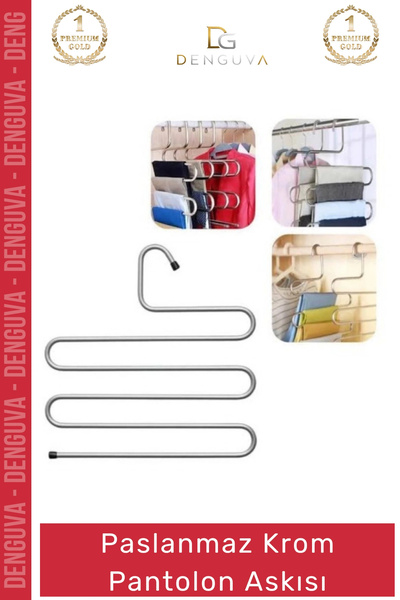 Generic Brand # Trouser Hanger Stylish Metal Space-Saving Luxury Quality Ward...