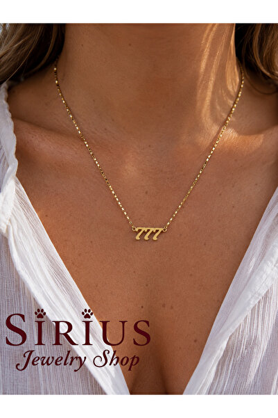 sirius jewelry Altın Kaplama Melek Sayıları Kolyesi
