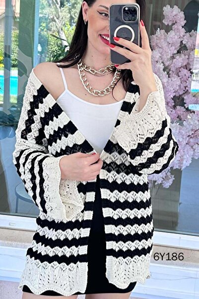 İnce Topuk Διάτρητη Ζακέτα Πλεκτή 6y186