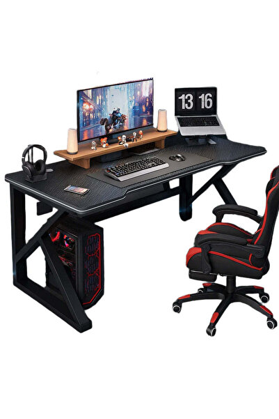 AT Performance Masă de gaming pentru calculator – Stil modern și stabil, Dimensiuni 150 × 67 × 6 cm