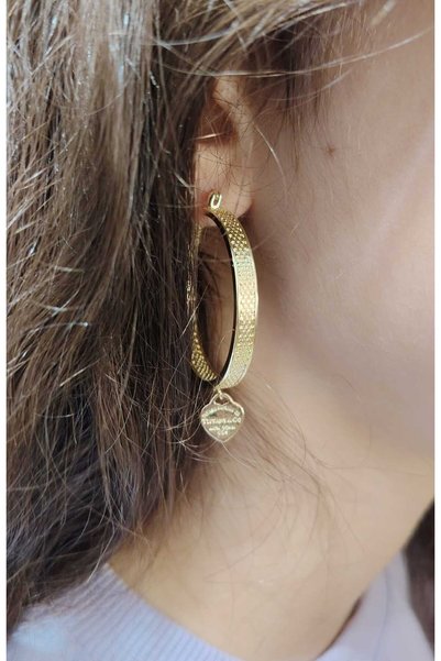 OEM Cercei tiffry placati cu aur 14 k diametru 3.5 cm
